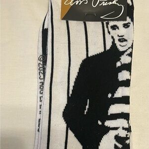 Elvis Presley Black and White Men's Socks